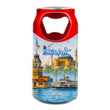 Istanbul Themed Customised UV Printed Coca Cola Bottle Shape Plastic Base Bottle Opener 43x80 mm - 10