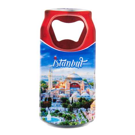 Istanbul Themed Customised UV Printed Coca Cola Bottle Shape Plastic Base Bottle Opener 43x80 mm - 14