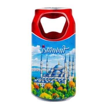 Istanbul Themed Customised UV Printed Coca Cola Bottle Shape Plastic Base Bottle Opener 43x80 mm - 16