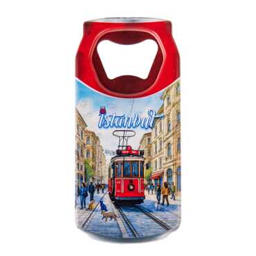 Istanbul Themed Customised UV Printed Coca Cola Bottle Shape Plastic Base Bottle Opener 43x80 mm - 18