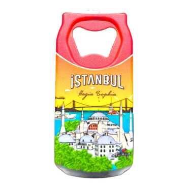 Istanbul Themed Customised UV Printed Coca Cola Bottle Shape Plastic Base Bottle Opener 43x80 mm - 30