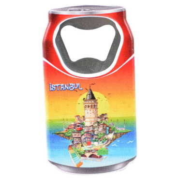 Istanbul Themed Customised UV Printed Coca Cola Bottle Shape Plastic Base Bottle Opener 43x80 mm - 32