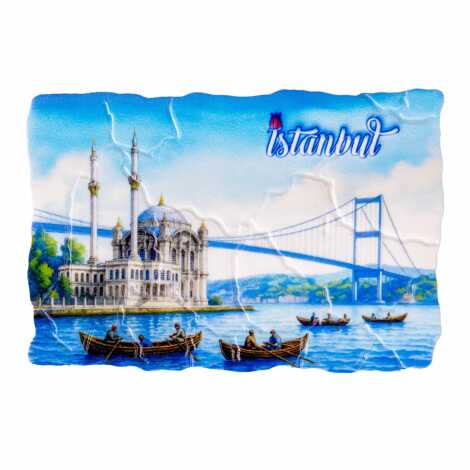 Istanbul Themed Customised UV Printed Plastic Base Mosaic Pattern Rectangle Fridge Magnet 80x50 mm - 7