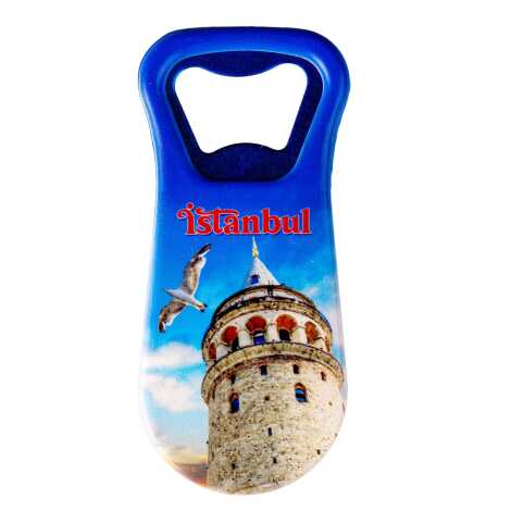 Istanbul Themed Customised Uv Printed Plastic Base Plastic Base Bottle Opener 95x43 mm - 25
