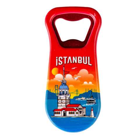 Istanbul Themed Customised Uv Printed Plastic Base Plastic Base Bottle Opener 95x43 mm - 1