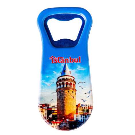 Istanbul Themed Customised Uv Printed Plastic Base Plastic Base Bottle Opener 95x43 mm - 27