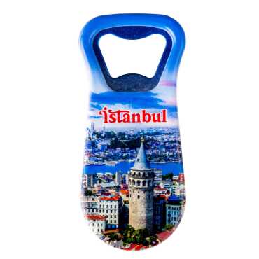 Istanbul Themed Customised Uv Printed Plastic Base Plastic Base Bottle Opener 95x43 mm - 28