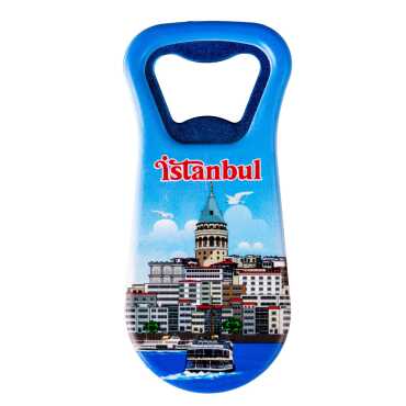 Istanbul Themed Customised Uv Printed Plastic Base Plastic Base Bottle Opener 95x43 mm - 29
