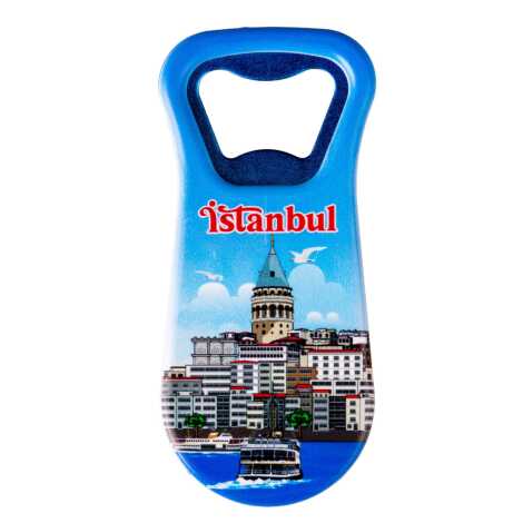 Istanbul Themed Customised Uv Printed Plastic Base Plastic Base Bottle Opener 95x43 mm - 29