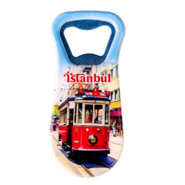 Istanbul Themed Customised Uv Printed Plastic Base Plastic Base Bottle Opener 95x43 mm - 7