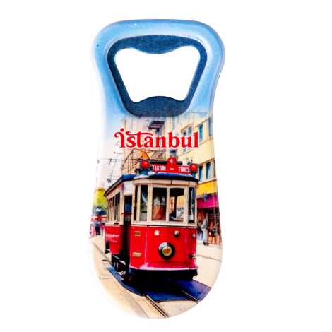 Istanbul Themed Customised Uv Printed Plastic Base Plastic Base Bottle Opener 95x43 mm - 7