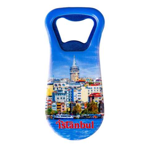 Istanbul Themed Customised Uv Printed Plastic Base Plastic Base Bottle Opener 95x43 mm - 26