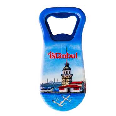 Istanbul Themed Customised Uv Printed Plastic Base Plastic Base Bottle Opener 95x43 mm - 24