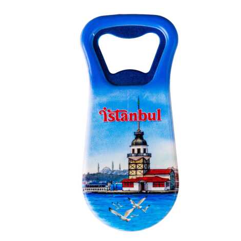 Istanbul Themed Customised Uv Printed Plastic Base Plastic Base Bottle Opener 95x43 mm - 24