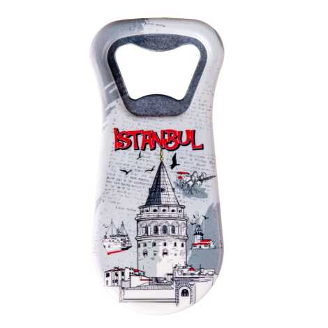 Istanbul Themed Customised Uv Printed Plastic Base Plastic Base Bottle Opener 95x43 mm - 6
