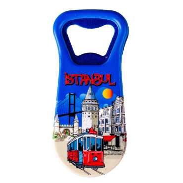 Istanbul Themed Customised Uv Printed Plastic Base Plastic Base Bottle Opener 95x43 mm - 10