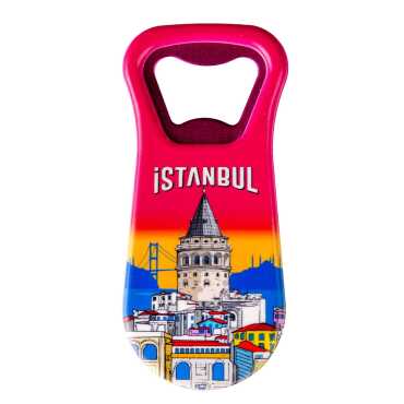 Istanbul Themed Customised Uv Printed Plastic Base Plastic Base Bottle Opener 95x43 mm - 16