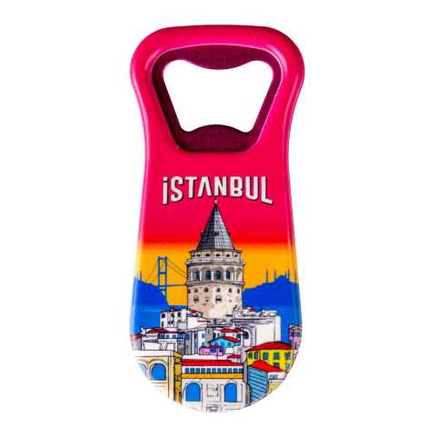 Istanbul Themed Customised Uv Printed Plastic Base Plastic Base Bottle Opener 95x43 mm - 16