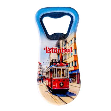 Istanbul Themed Customised Uv Printed Plastic Base Plastic Base Bottle Opener 95x43 mm - 17