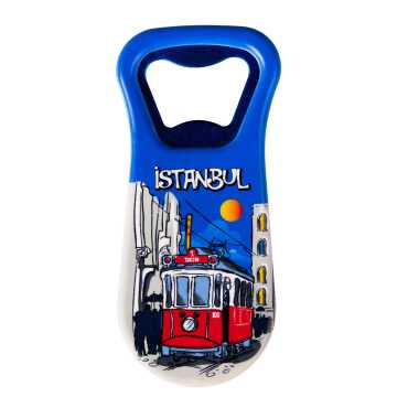 Istanbul Themed Customised Uv Printed Plastic Base Plastic Base Bottle Opener 95x43 mm - 21