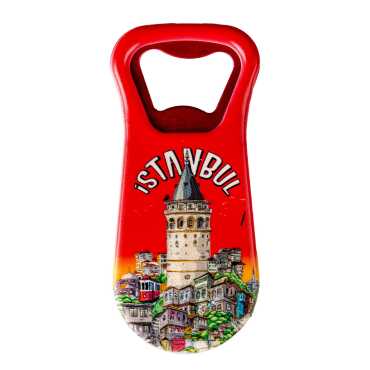 Istanbul Themed Customised Uv Printed Plastic Base Plastic Base Bottle Opener 95x43 mm - 22