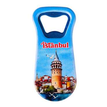 Istanbul Themed Customised Uv Printed Plastic Base Plastic Base Bottle Opener 95x43 mm - 23