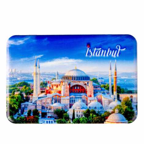Istanbul Themed Customised UV Printed Plastic Base Rectangle Fridge Magnet 80x50 mm - 13