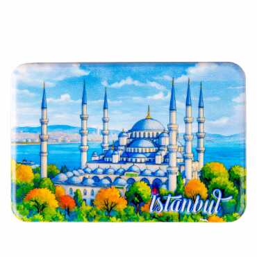 Istanbul Themed Customised UV Printed Plastic Base Rectangle Fridge Magnet 80x50 mm - 11