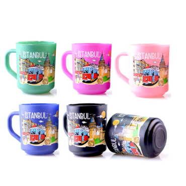 Istanbul Themed Dual Glass Mug Set - 4