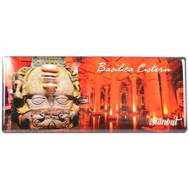 Istanbul Themed Epoxy Dome Panaromic Souvenir Fridge Magnet 120x50 cm - Thumbnail