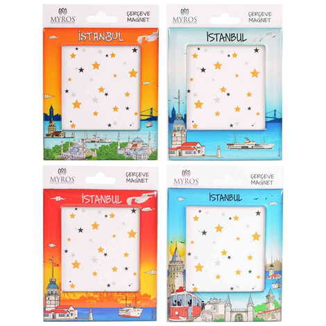 Istanbul Themed Epoxy Dome Souvenir Magnetic Photo Frame 95x115 mm - 2