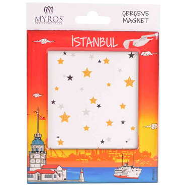 Istanbul Themed Epoxy Dome Souvenir Magnetic Photo Frame 95x115 mm - 3