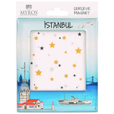 Istanbul Themed Epoxy Dome Souvenir Magnetic Photo Frame 95x115 mm - 6