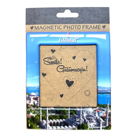 Istanbul Themed Epoxy Dome Souvenir Magnetic Photo Frame 95x115 mm - 7