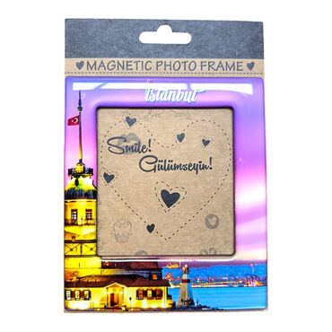 Istanbul Themed Epoxy Dome Souvenir Magnetic Photo Frame 95x115 mm - 8