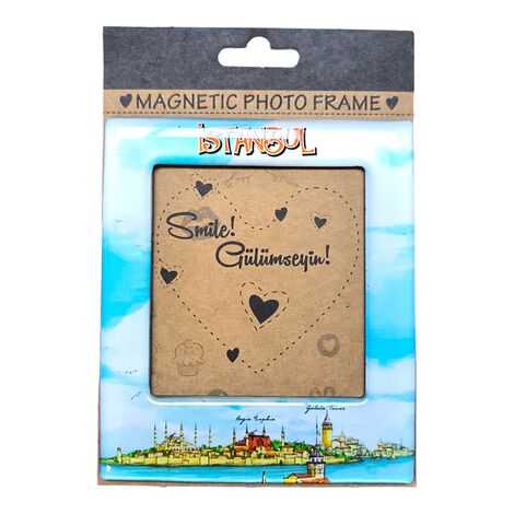 Istanbul Themed Epoxy Dome Souvenir Magnetic Photo Frame 95x115 mm - 9