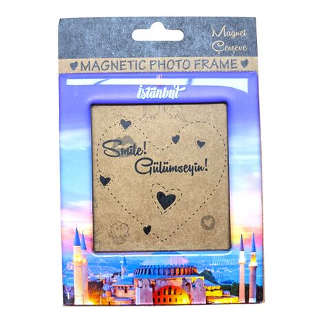 Istanbul Themed Epoxy Dome Souvenir Magnetic Photo Frame 95x115 mm - 10