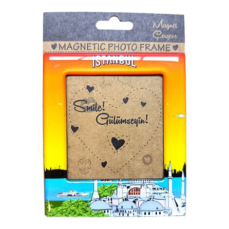 Istanbul Themed Epoxy Dome Souvenir Magnetic Photo Frame 95x115 mm - 12