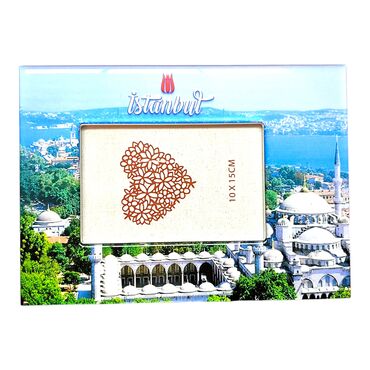 Istanbul Themed Epoxy Photo Frame Travel Souvenir 13x18 Cm - Thumbnail