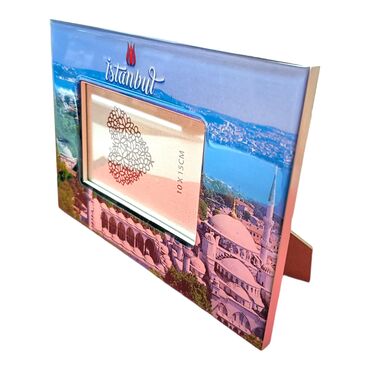 Istanbul Themed Epoxy Photo Frame Travel Souvenir 13x18 Cm - Thumbnail