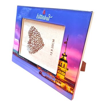 Istanbul Themed Epoxy Photo Frame Travel Souvenir 15x20 Cm - Thumbnail