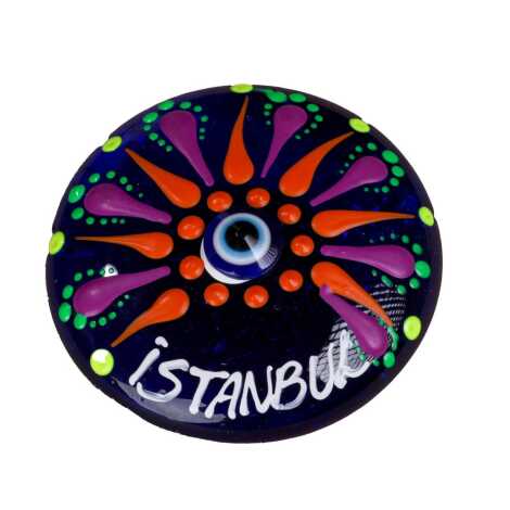 Istanbul Themed Evil Eye Mandala Refrigerator Magnet - 2