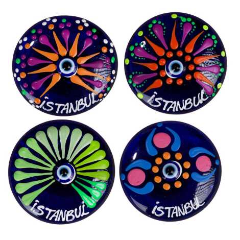 Istanbul Themed Evil Eye Mandala Refrigerator Magnet - 3