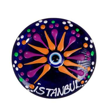 Istanbul Themed Evil Eye Mandala Refrigerator Magnet - 4