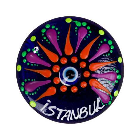 Istanbul Themed Evil Eye Mandala Refrigerator Magnet - 5