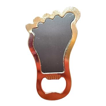 Istanbul Themed Foot Shaped Metal Magnetic Bottle Opener 100x59 mm - Thumbnail