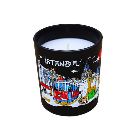 İstanbul Themed Glass Candle Holder - 5