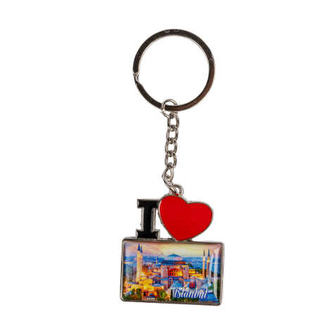 Istanbul Themed I Love Keychain - 1