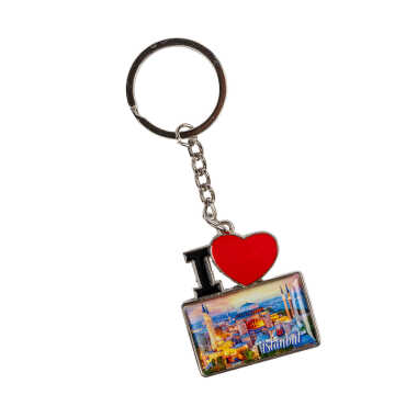 Istanbul Themed I Love Keychain - 2