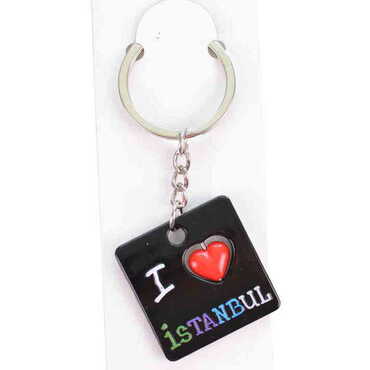 Istanbul Themed Metal Keychain - 2